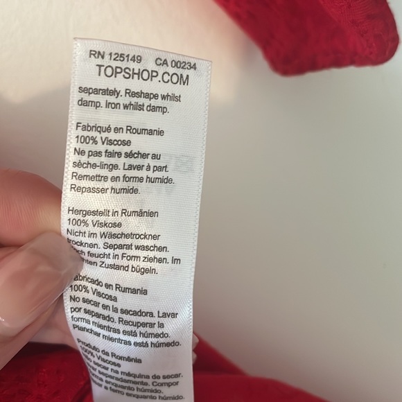 Topshop Midi Red Dress - Picture 8 of 8